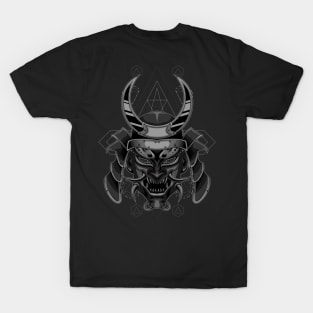 samurai skull head mecha T-Shirt